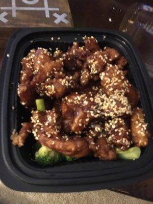 Sesame chicken. Yum!