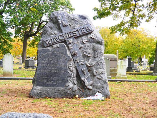 Family memorial headstone (helps you find the grave when driving around)