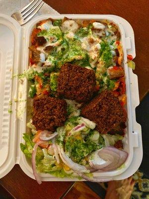 Mixed Platter with Falafel added.