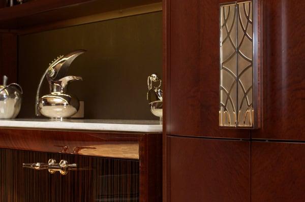 Art Deco kitchen cabinet detail