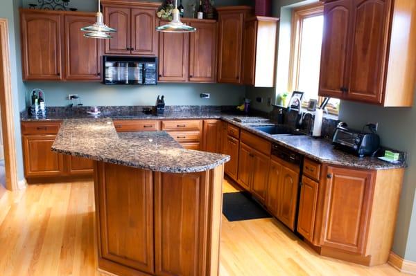 Baltic Brown Remodeled Kitchen