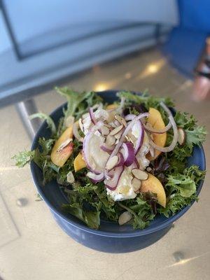 Stone fruit burrata salad