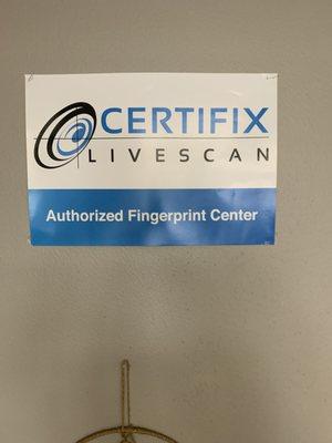 We now offer  LIVESCANS Fingerprints