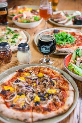 Salishan supreme pizza and Mayan Mole Stout