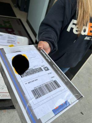 This corrugated cardboard box was not accepted by the FedEx location on old Oakland Road