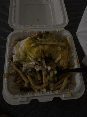 This is not Carne Asada Fries this is just sour cream and cheese barley any carne its pure fries