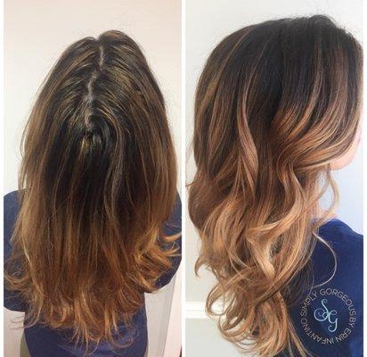 Balayage and Color Melt.