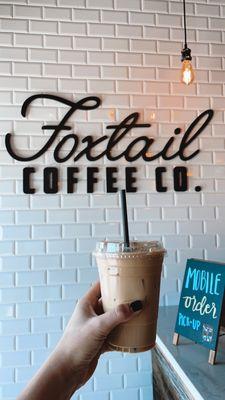 Iced vanilla latte