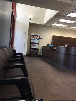 Empty waiting room, because the close early on Fridays.