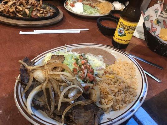 Hot Churrasco and a very cold Mexican beer Pasifico!