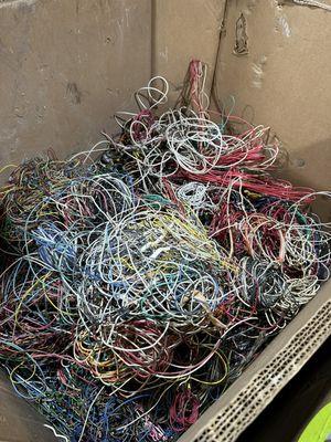 Scrap wire, typically used for wiring houses.