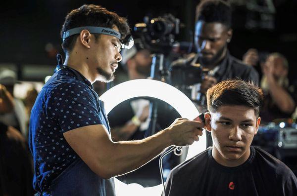 Stacheman competing for traditional haircut category