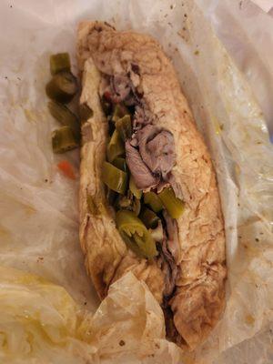 Solid italian beef, dipped the way I like it