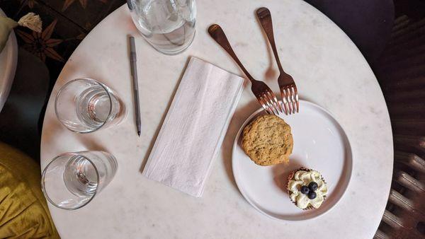 Lemon Blueberry Cupcake and the Oatmeal Cookie Sandwich