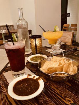 Blackberry Daiquiri & Mango Habanero Margarita