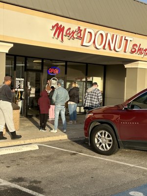 8 am line down sidewalk this place is crazy! But on a positive note they have a now hiring sign in the window