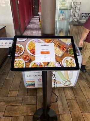 A contactless ordering station