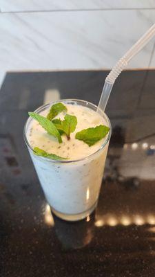 Afghan Special yogurt drink with fresh mint