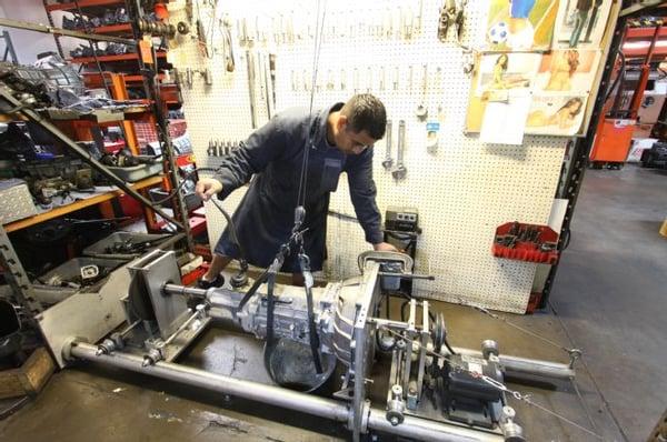 Dyno Tech Juan running thru the gears on a freshly rebuilt Tremec T56