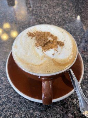 Hazelnut Cappuccino with cinnamon!