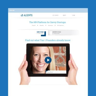 Algentis: Responsive website design for HR platform