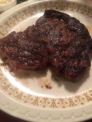 My Ribeye steak. Sorry, forgot to take picture before I started.