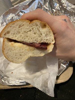 So I paid 8.50 cents for a half pastrami sub that had 3 skimpy ass slices of meat on it and nothing else.