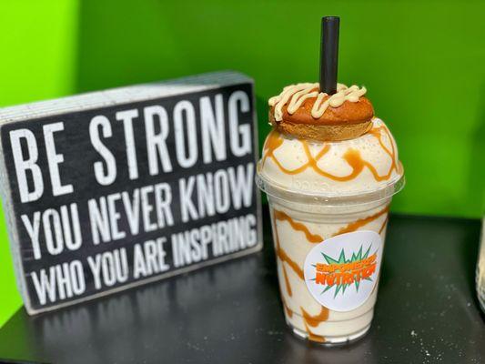 French Toast Shake with French Toast Donut