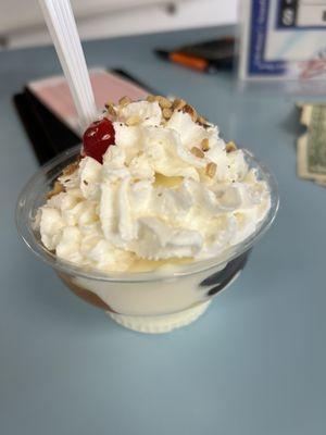 Rene's ice cream sundae