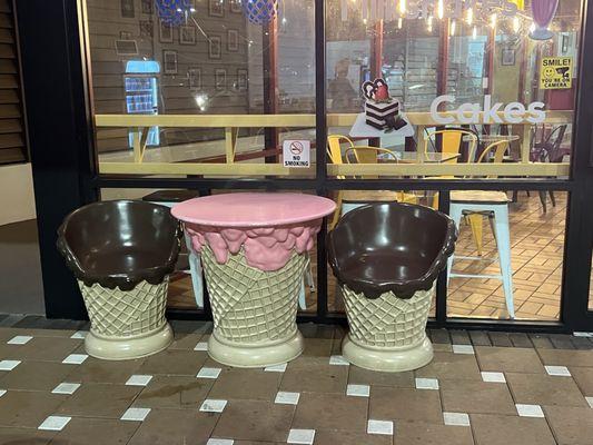 Adorable outside seating