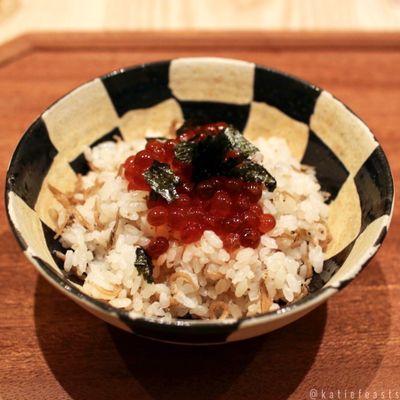 Baby sardines & sansho ikura clay pot - January 2024