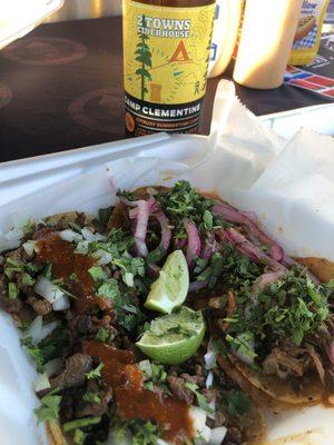 Birria and carne asada tacos