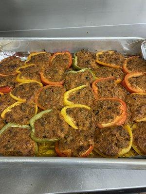 Homemade stuffed peppers