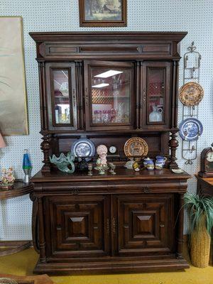 This beautiful piece is late 1800's again solid wood.