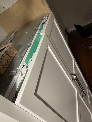 Wrong fridge panel installation