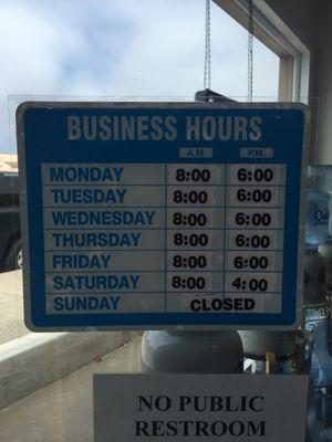 Yelp is wrong here are the hours