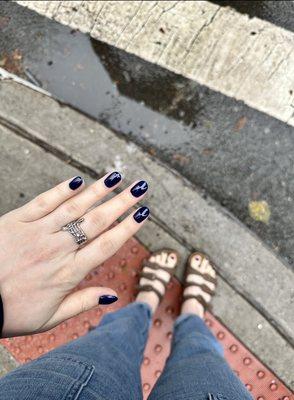 My acrylic filling manicure (and pedicure) from Susie's (which didn't chip and looked perfect for about 3 weeks!)