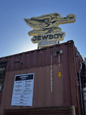 Sign and menu on the truck