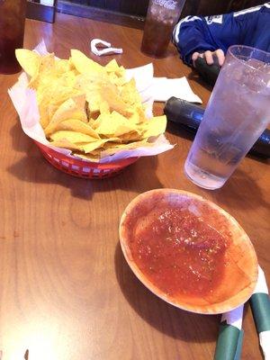 Chips and salsa. Their cheese dip is good too!