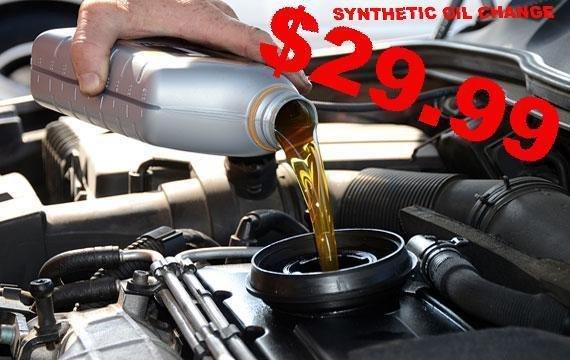 $29.99 FULL SYNTHETIC OIL CHANGE