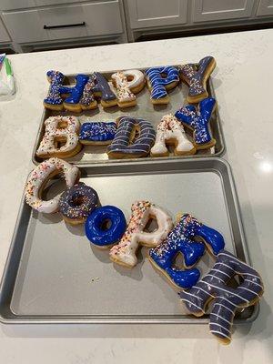 Letter donuts