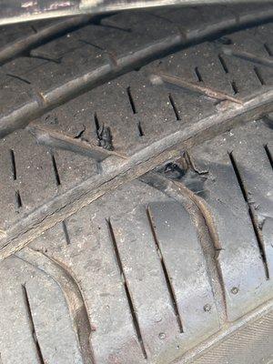 Dry rotted, cracked tires