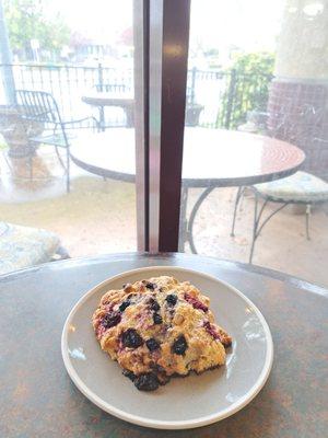 Triple Berry White Chocolate Chip scone