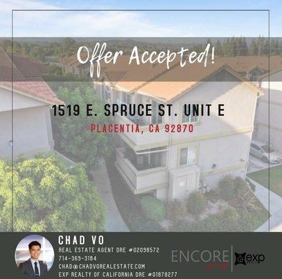 Chad Vo Real Estate Buyers Offer Accepted Placentia