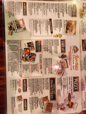 One side of the menu