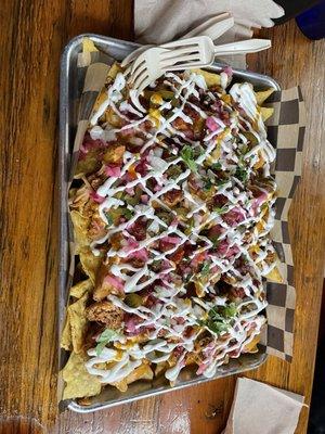 Buffalo chicken nachos