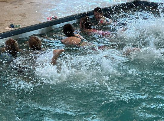 Swim lessons are available yearround in the indoor pool.