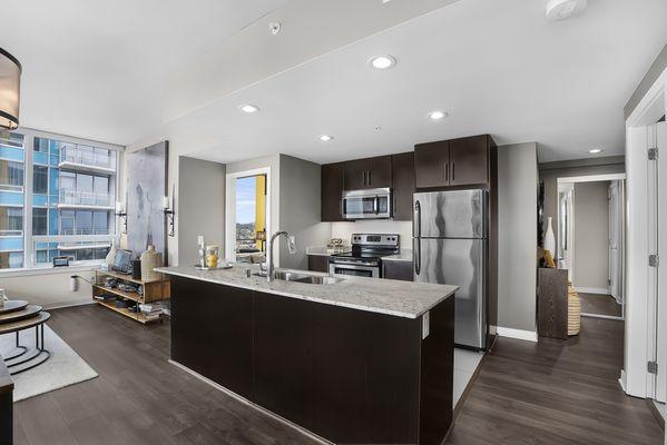 Modern kitchen with island