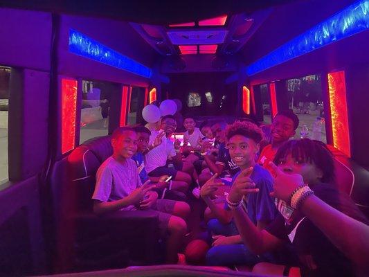 Birthday party in Mercides Sprinter Party Bus (14 Pass)