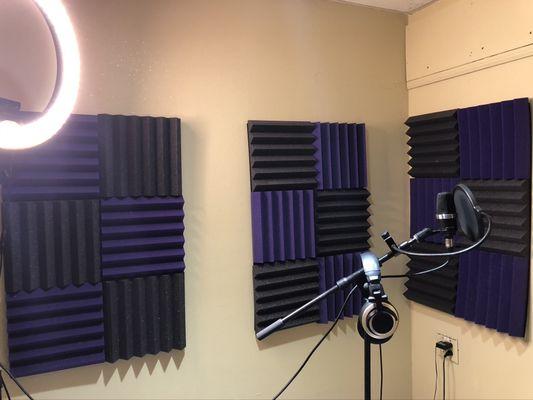 Our isolated vocal booth